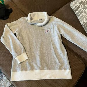 Women's Heathered Gray Oklahoma City Thunder Fleece Cowlneck Pullover -Size XL